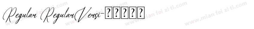 Regular RegularVersi字体转换
